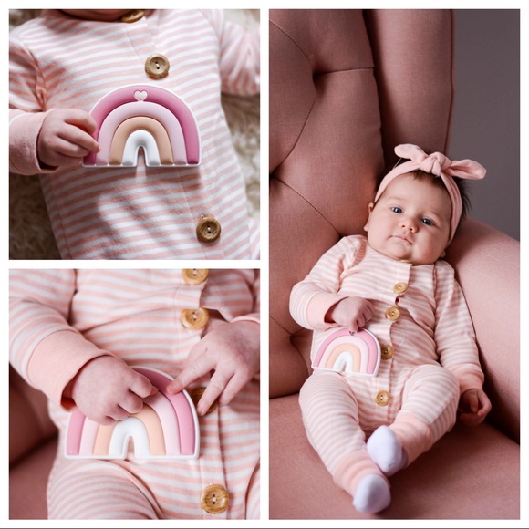 Silicone Rainbow Baby Teether, 100% Food Grade, Vivid Rainbow Colors. - Picture 8 of 8